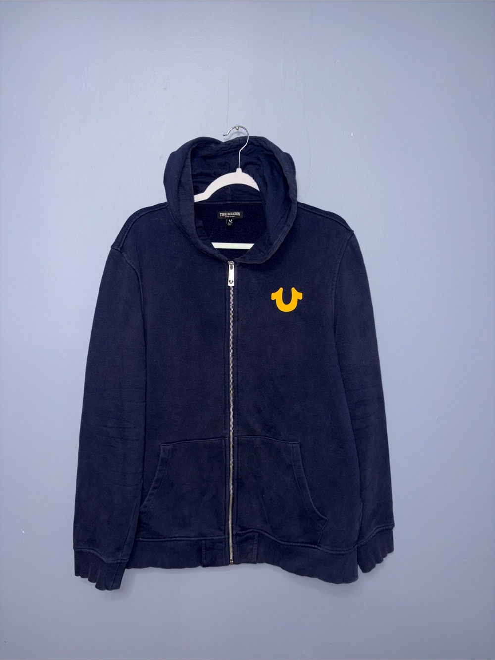 True Religion • Navy Zip Up Hoodie